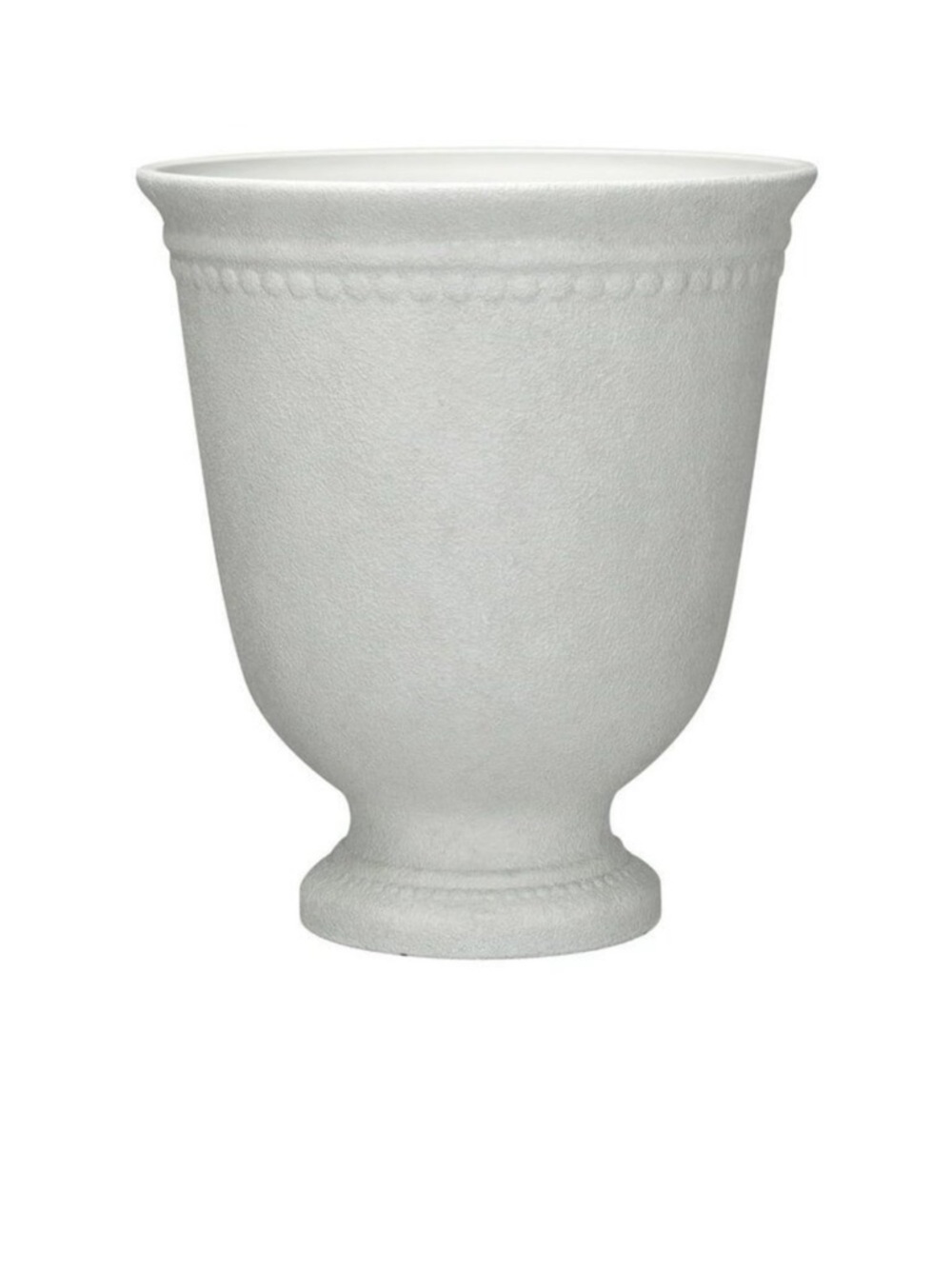 My Texas House Asti Urn Resin Planter - White, 16" Dia x 18.1" H